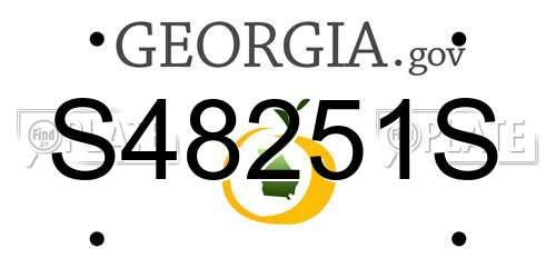 S48251S Georgia License Plate