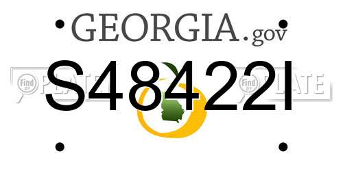 S48422I Georgia License Plate