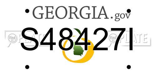 S48427I Georgia License Plate