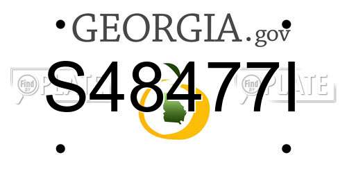 S48477I Georgia License Plate