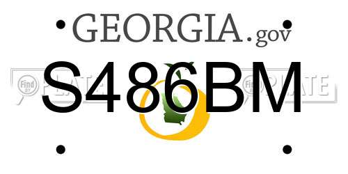S486BM Georgia License Plate