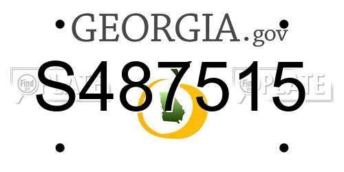 S487515 Georgia License Plate