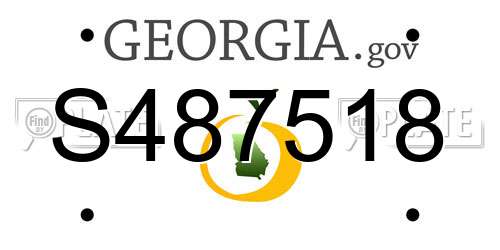 S487518 Georgia License Plate