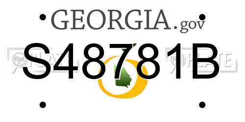 S48781B Georgia License Plate