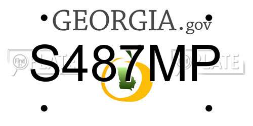 S487MP Georgia License Plate