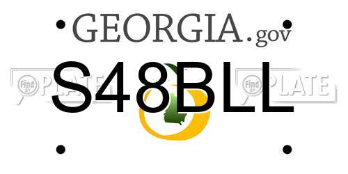 S48BLL Georgia License Plate