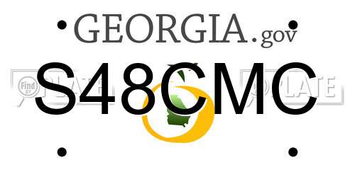 S48CMC Georgia License Plate