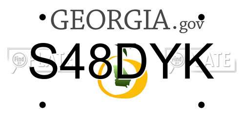 S48DYK Georgia License Plate