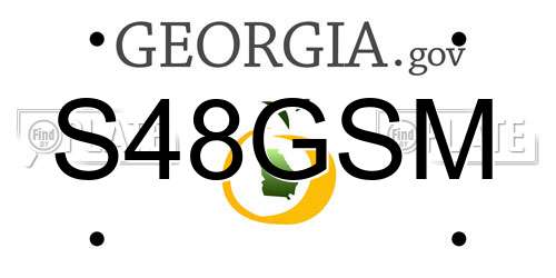 S48GSM Georgia License Plate
