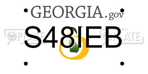 S48IEB Georgia License Plate