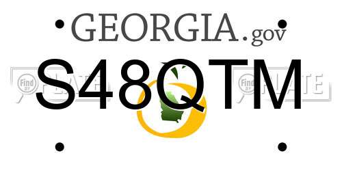 S48QTM Georgia License Plate
