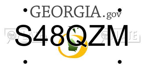 S48QZM Georgia License Plate