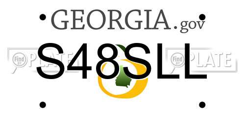 S48SLL Georgia License Plate