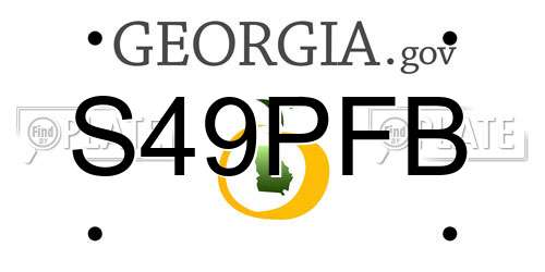 S49PFB Georgia License Plate