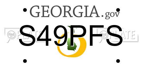 S49PFS Georgia License Plate