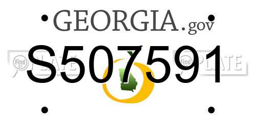 S507591 Georgia License Plate