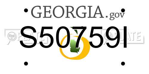 S50759I Georgia License Plate