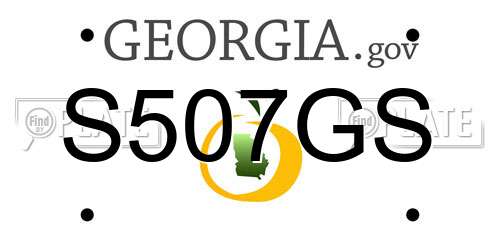 S507GS Georgia License Plate