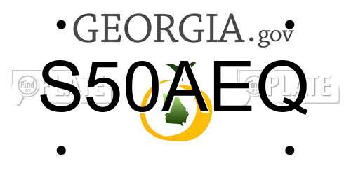 S50AEQ Georgia License Plate