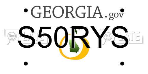 S50RYS Georgia License Plate