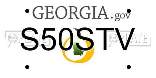 S50STV Georgia License Plate