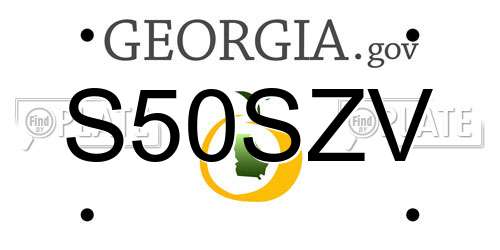S50SZV Georgia License Plate