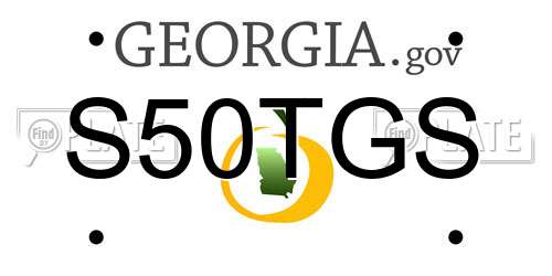 S50TGS Georgia License Plate