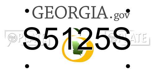 S5125S Georgia License Plate