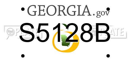 S5128B Georgia License Plate
