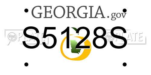 S5128S Georgia License Plate