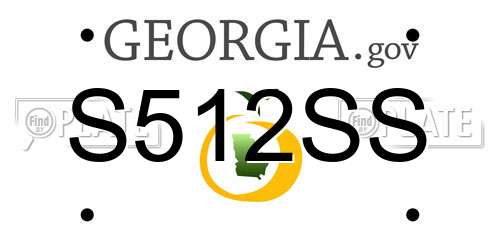 S512SS Georgia License Plate
