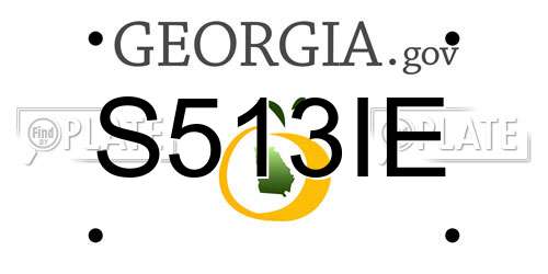 S513IE Georgia License Plate