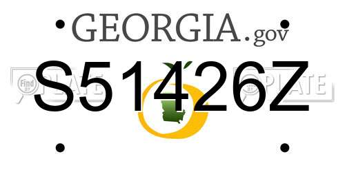 S51426Z Georgia License Plate