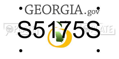 S5175S Georgia License Plate
