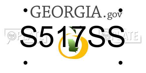 S517SS Georgia License Plate