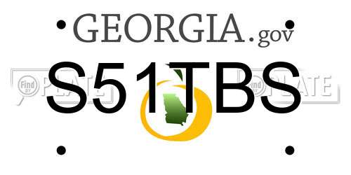 S51TBS Georgia License Plate