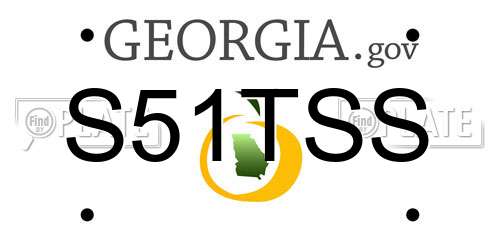 S51TSS Georgia License Plate