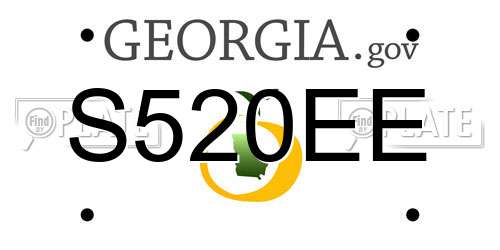 S520EE Georgia License Plate