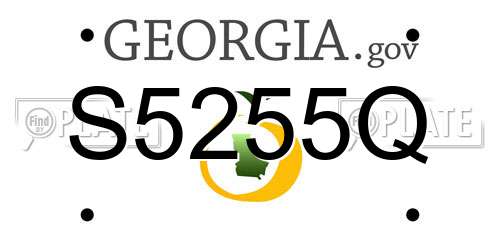 S5255Q Georgia License Plate