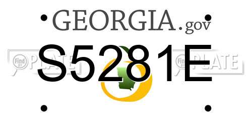 S5281E Georgia License Plate