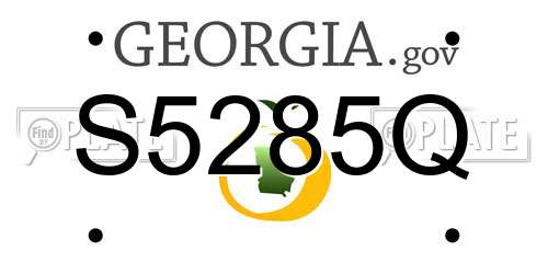 S5285Q Georgia License Plate