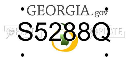 S5288Q Georgia License Plate