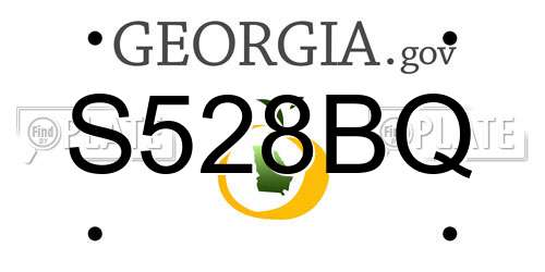 S528BQ Georgia License Plate