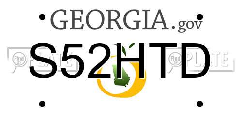 S52HTD Georgia License Plate