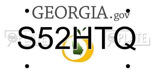 S52HTQ Georgia License Plate