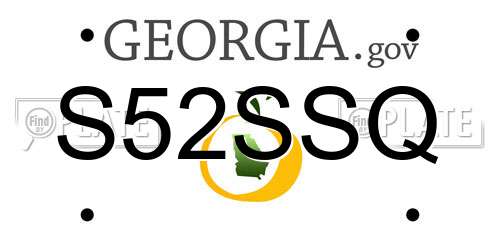 S52SSQ Georgia License Plate
