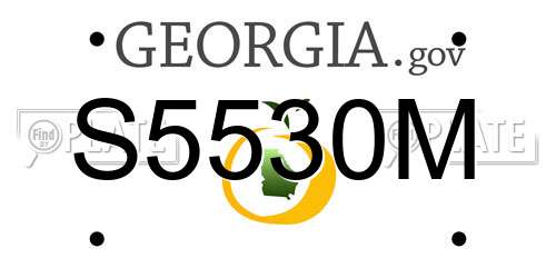 S5530M Georgia License Plate