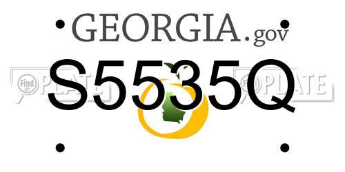 S5535Q Georgia License Plate