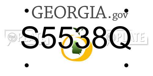 S5538Q Georgia License Plate