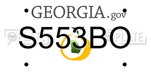 S553BO Georgia License Plate